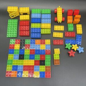 Lego Duplo Building Blocks Lot of 95 Pieces Flowers Vehicle Window Toddler Toys